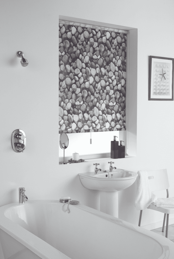 Pebble Roller Blinds in a Bathroom