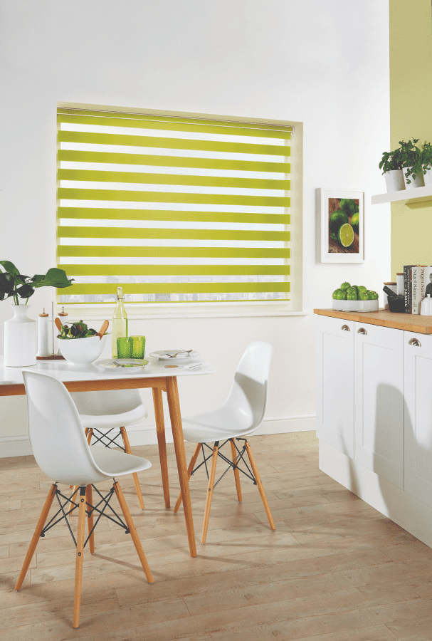 Green Day and Night Window Blinds