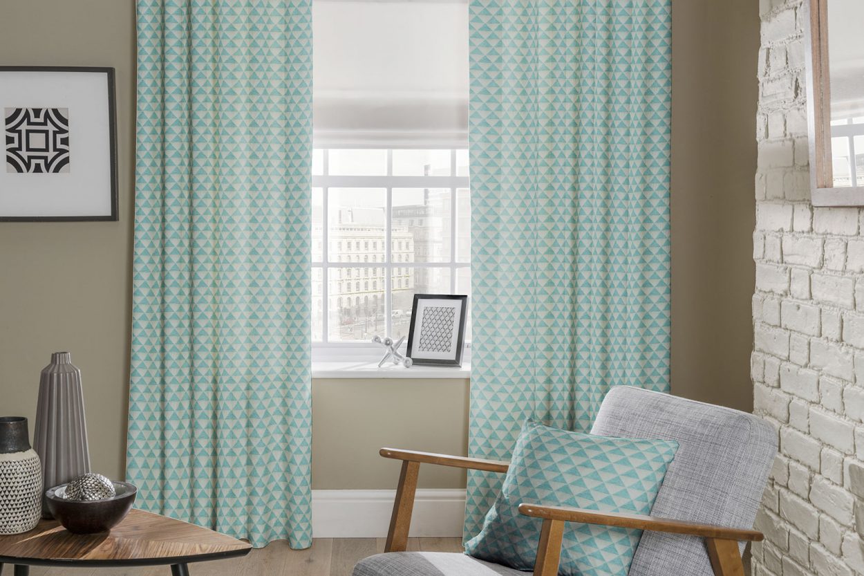 Blue Patterned Curtains