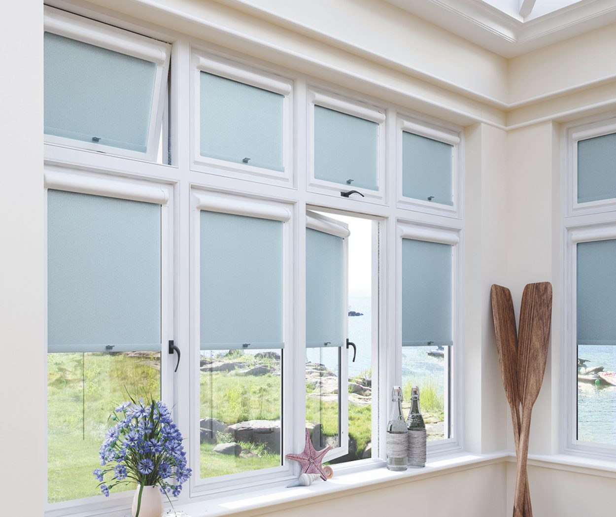 Blue Perfect Fit Framed Blinds
