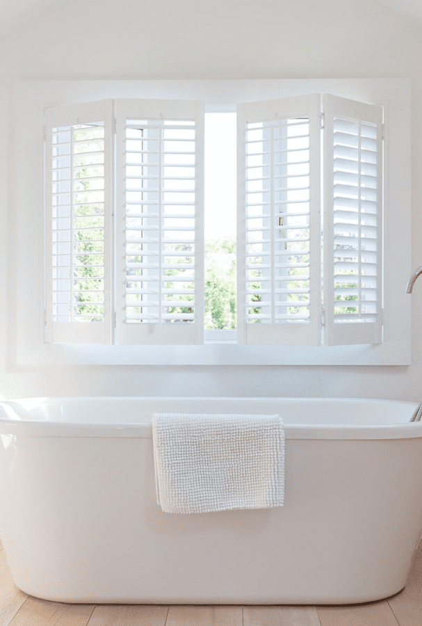 White Bathroom Shutters