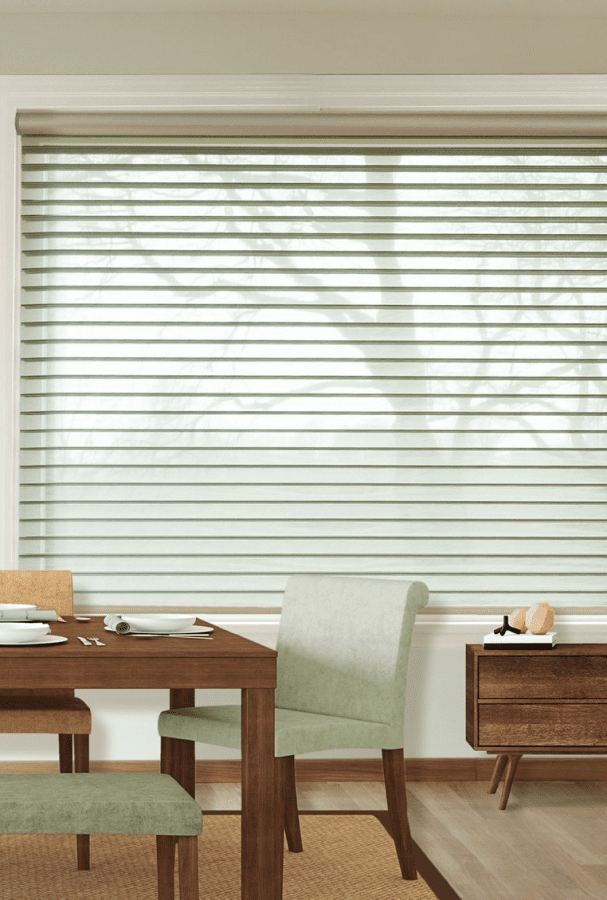 Light Green Dining Room Blinds