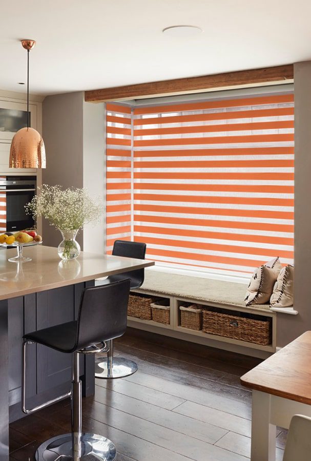 orange roller kitchen blinds