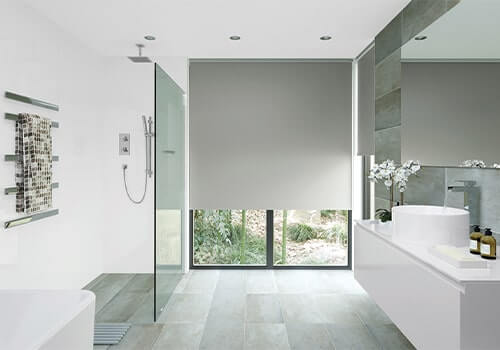 roller blind in bathroom