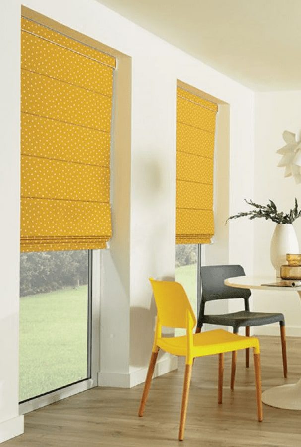 Yellow Roman Blinds
