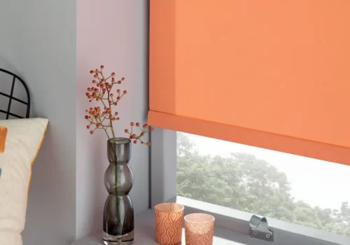 orange bedroom blinds