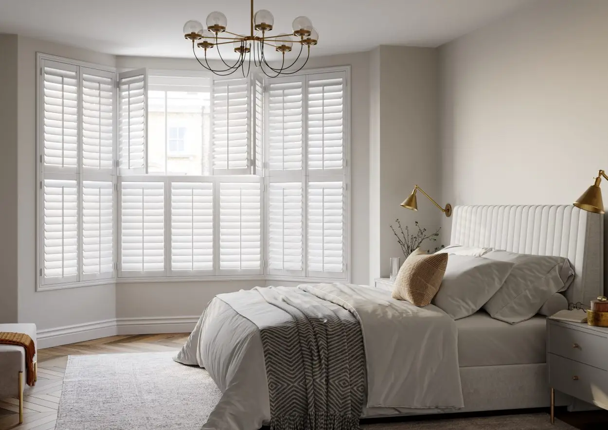 Thermal Shutters in a Bedroom